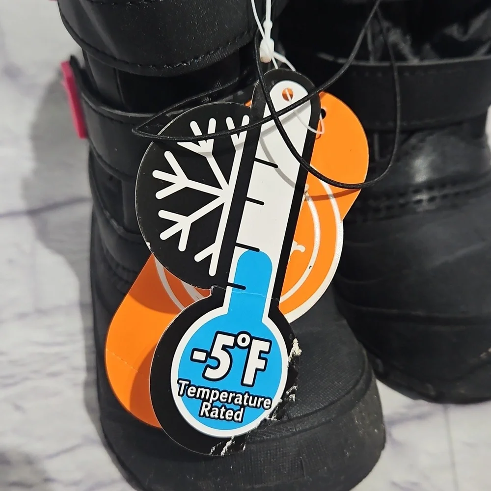 Wonder Nation Kids Boots with Black and Pink Accents